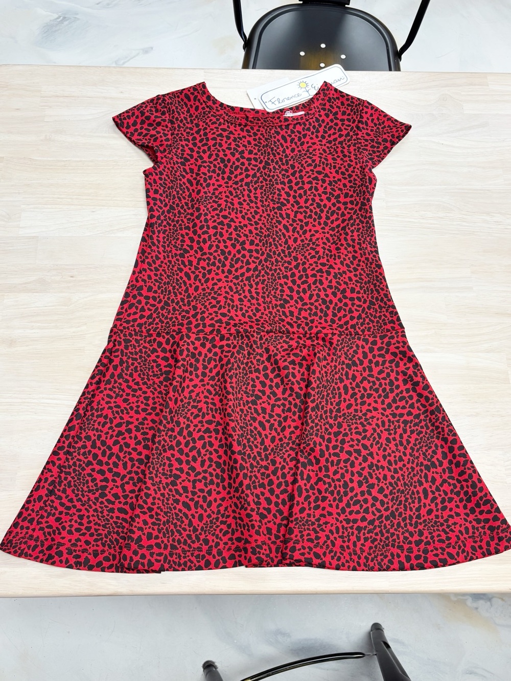 New Florence Eiseman red leopard print dress